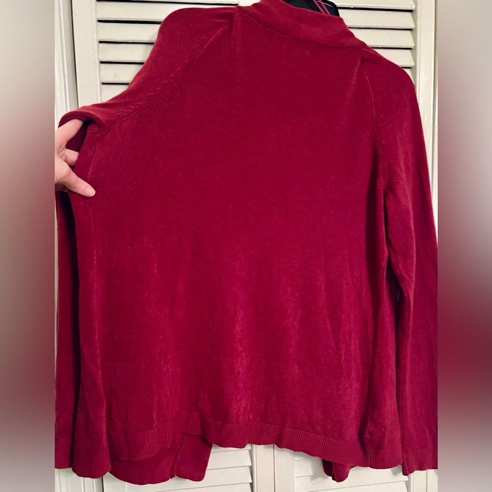 Croft & Barrow Women’s Ruby Colored Cardigan Sweater Jacket SO soft & comfy - Picture 14 of 14